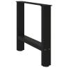 Black Coffee Table Legs 50x(42-43) cm - 2 pcs Steel