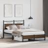 Brown Oak Bed Frame 120x200 cm - Stylish & Durable Design