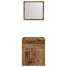 2 Piece Bathroom Furniture Set - Old Wood Finish | HipoMarket