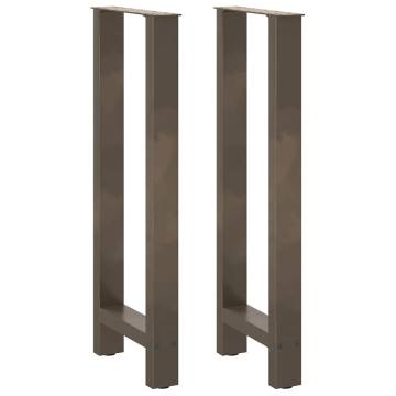 Coffee Table Legs Natural Steel - 2 pcs 40x(100-101) cm