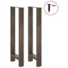 Coffee Table Legs Natural Steel - 2 pcs 40x(100-101) cm