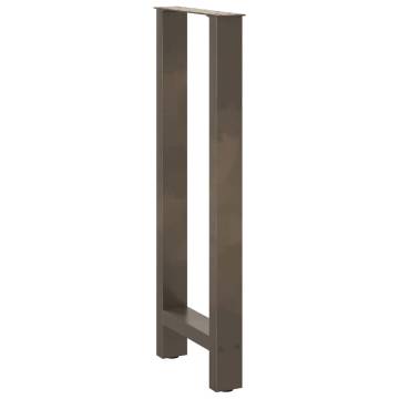 Coffee Table Legs Natural Steel - 2 pcs 40x(100-101) cm