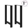 Black Coffee Table Legs - 2 Pcs Steel 60x(90-91) cm