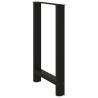 Black Coffee Table Legs - 2 Pcs Steel 60x(90-91) cm