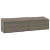 Garden Storage Box Grey 220x50x58 cm - Durable Poly Rattan