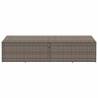 Garden Storage Box Grey 220x50x58 cm - Durable Poly Rattan