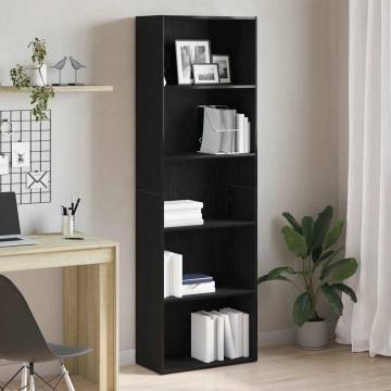 Bookcase Black Oak - Stylish & Durable Storage Solution | Hipo Market