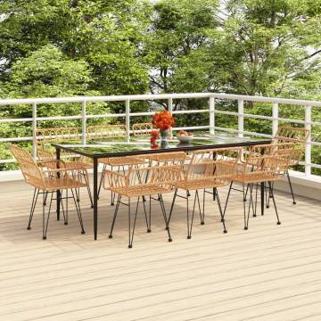 9 Piece Garden Dining Set | Durable Poly Rattan Design