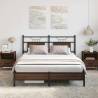 Brown Oak Bed Frame without Mattress - 137x190 cm | Hipomarket