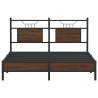 Brown Oak Bed Frame without Mattress - 137x190 cm | Hipomarket