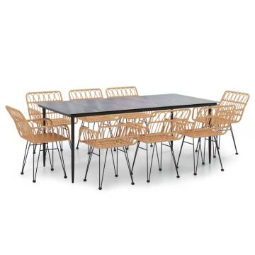 9 Piece Garden Dining Set | Durable Poly Rattan Design