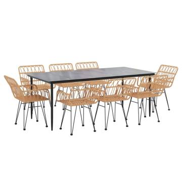 9 Piece Garden Dining Set | Durable Poly Rattan Design