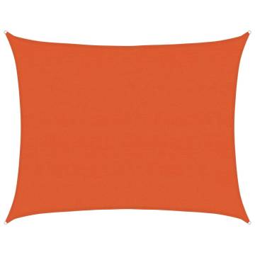 Sunshade Sail 6x8m Rectangular Orange - Durable HDPE Protection