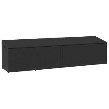 Garden Storage Box Black 220x50x58 cm - Durable & Stylish