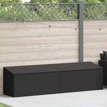 Garden Storage Box Black 220x50x58 cm - Durable & Stylish