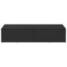 Garden Storage Box Black 220x50x58 cm - Durable & Stylish