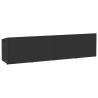 Garden Storage Box Black 220x50x58 cm - Durable & Stylish