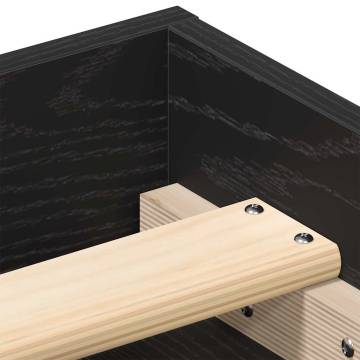 Black Oak Bed Frame 100x200 cm - Stylish & Durable Design