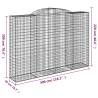 Arched Gabion Baskets - 30 pcs | Galvanised Iron 300x50x200/220 cm