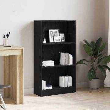 Bookcase Black Oak 60x24x109 cm | Stylish Storage Solution