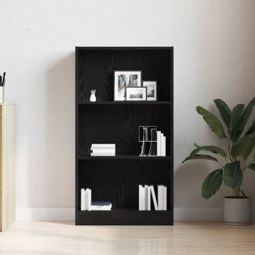 Bookcase Black Oak 60x24x109 cm | Stylish Storage Solution