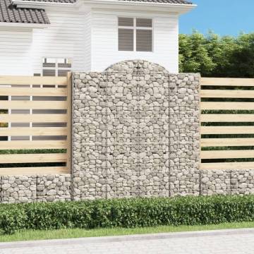 Arched Gabion Baskets - 40 pcs Galvanised Iron | HipoMarket UK