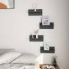 Stylish Wall Shelf Set – 4 Pcs Grey 40x11.5x18 cm