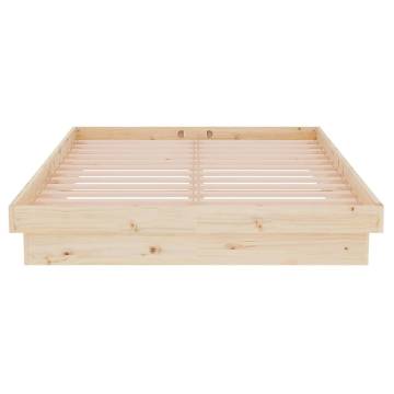 Solid Wood Bed Frame 120x200 cm - Rustic Charm | HipoMarket