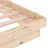 Solid Wood Bed Frame 120x200 cm - Rustic Charm | HipoMarket