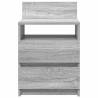 Stylish Grey Sonoma Bedside Cabinets - 2 Drawers Set