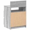 Stylish Grey Sonoma Bedside Cabinets - 2 Drawers Set