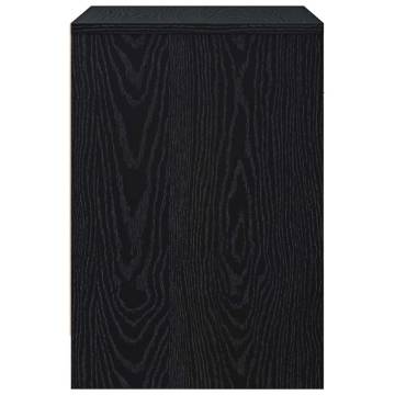 Stylish Black Bedside Cabinets - 2 pcs with Drawer 40x34x50 cm