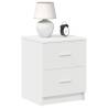 Stylish Bedside Cabinet with 2 Drawers in White - 40x36x50 cm