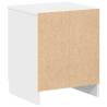 Stylish Bedside Cabinet with 2 Drawers in White - 40x36x50 cm