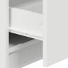 Stylish Bedside Cabinet with 2 Drawers in White - 40x36x50 cm