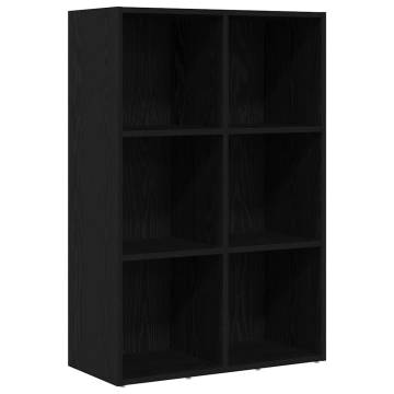 Stylish Black Oak Book Cabinet - 66x30x98 cm | Hipomarket