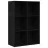 Stylish Black Oak Book Cabinet - 66x30x98 cm | Hipomarket