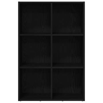 Stylish Black Oak Book Cabinet - 66x30x98 cm | Hipomarket