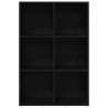 Stylish Black Oak Book Cabinet - 66x30x98 cm | Hipomarket