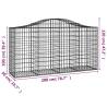 Arched Gabion Baskets 10 pcs - Galvanised Iron Garden Decor