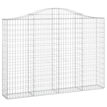 Arched Gabion Baskets - 40 pcs Galvanised Iron | HipoMarket