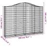 Arched Gabion Baskets - 40 pcs Galvanised Iron | HipoMarket