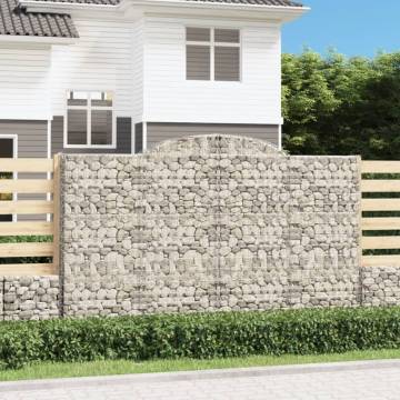 Arched Gabion Baskets - 25 pcs (300x50x180/200 cm) | HipoMarket UK