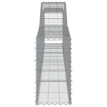 Arched Gabion Baskets - 5 pcs Galvanised Iron | HipoMarket UK