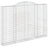 Arched Gabion Baskets 10 pcs - Durable Galvanised Iron Garden Decor