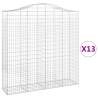 Arched Gabion Baskets 13 pcs 200x50x200/220 cm | HipoMarket