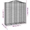 Arched Gabion Baskets 13 pcs 200x50x200/220 cm | HipoMarket