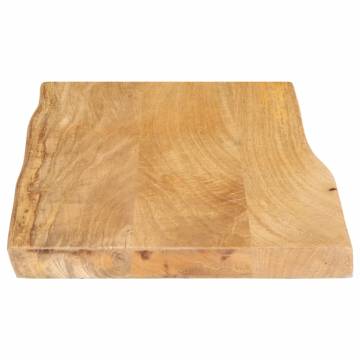  Table Top 70x40x2.5 cm Live Edge Solid Wood Mango