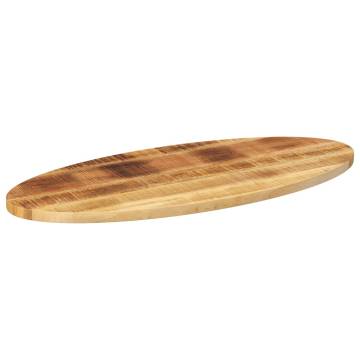 Oval Solid Wood Mango Table Top - 100x40x3.8 cm | HipoMarket