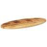 Oval Solid Wood Mango Table Top - 100x40x3.8 cm | HipoMarket